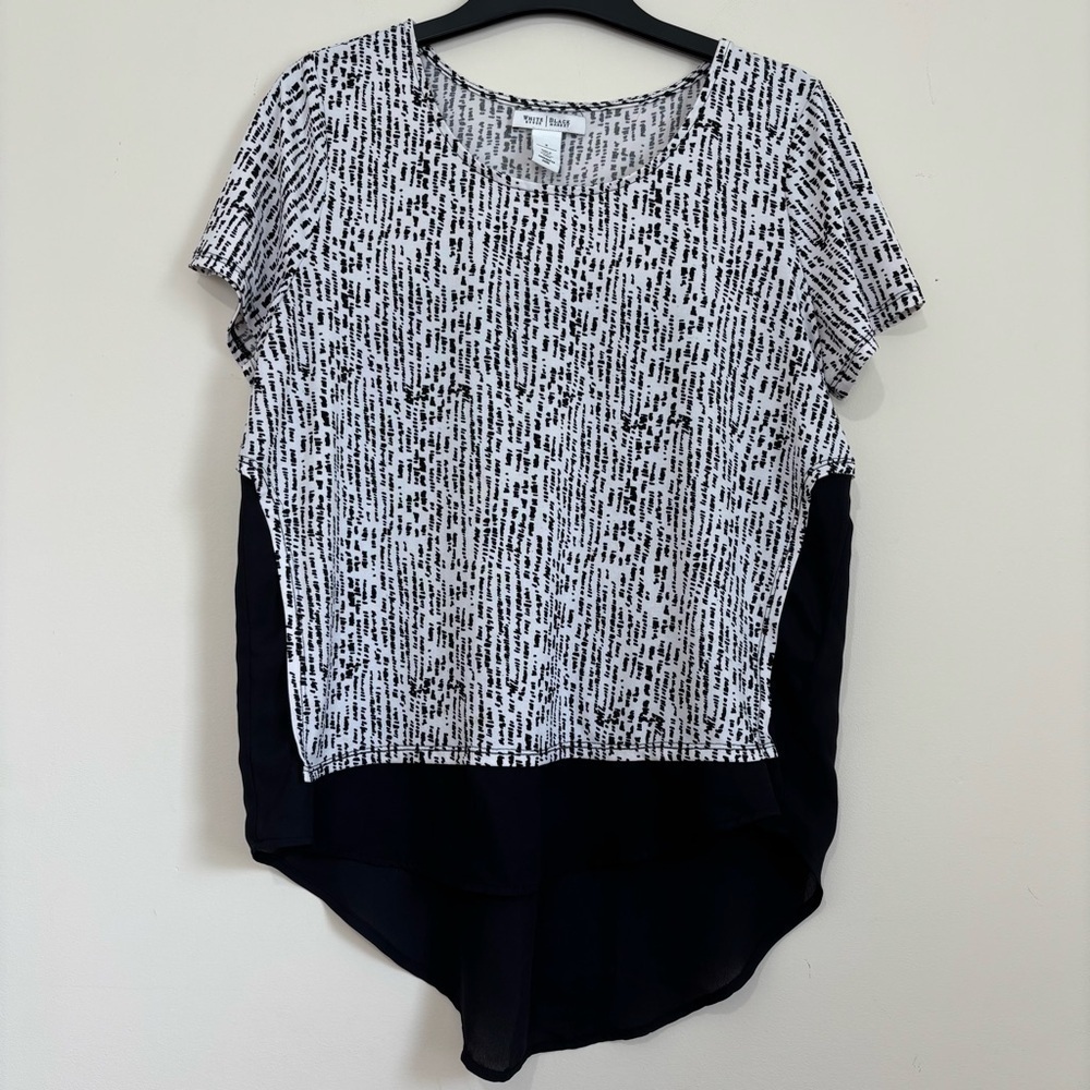White House Black Market short sleeve pullover slouchy tunic top Size S